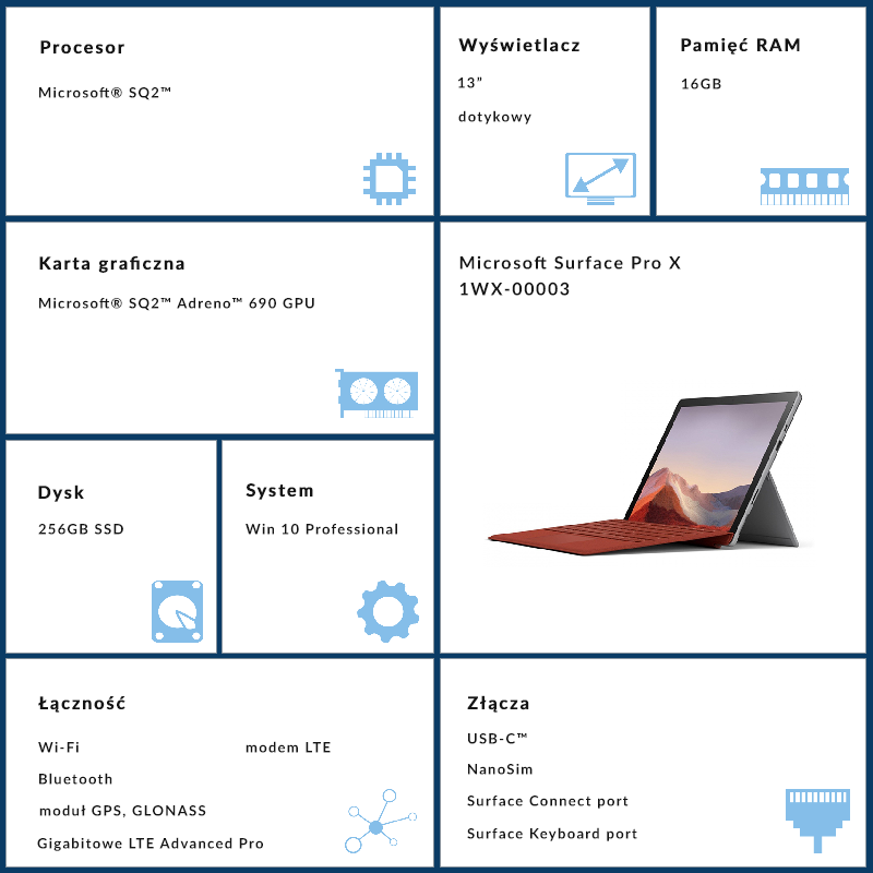 Microsoft Surface Pro X - 1WX-00003